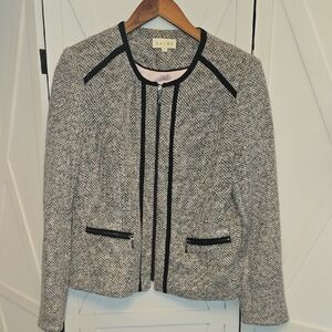Laura Black and Gray Tweed Blazer
